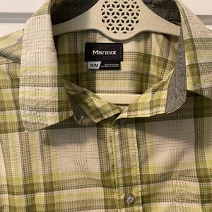 Marmot Olive and Cream Plaid Men's Shirt